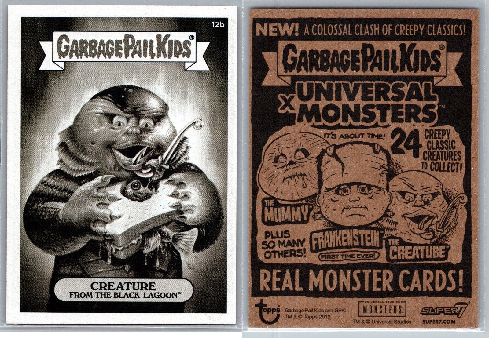Creature From the Black Lagoon Garbage Pail Kids Universal Monsters Spoof Card