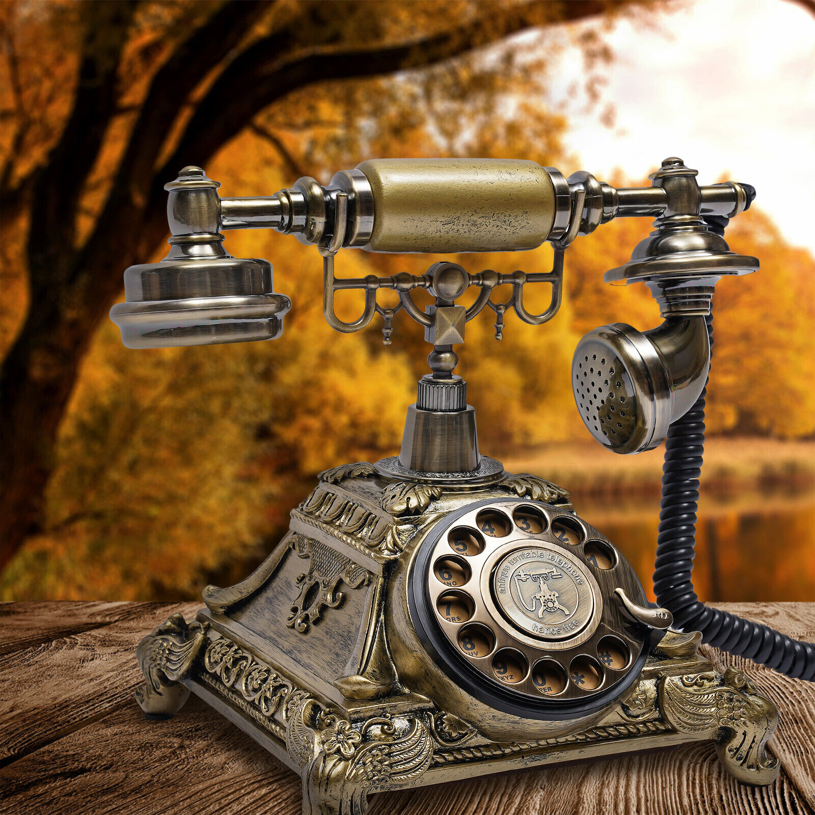 Vintage Phone Antique Rotary Dial Telephone Landline Retro Old Fashioned Decor