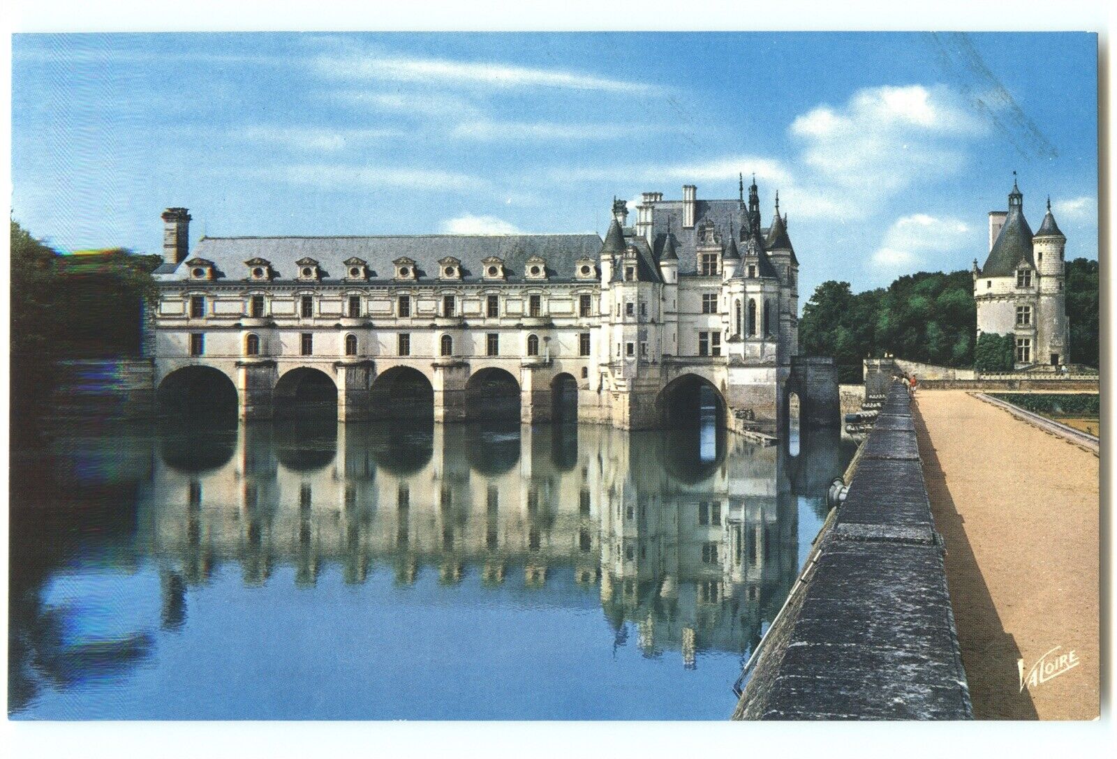 Postcard: Chenonceaux Chateau on the Cher River