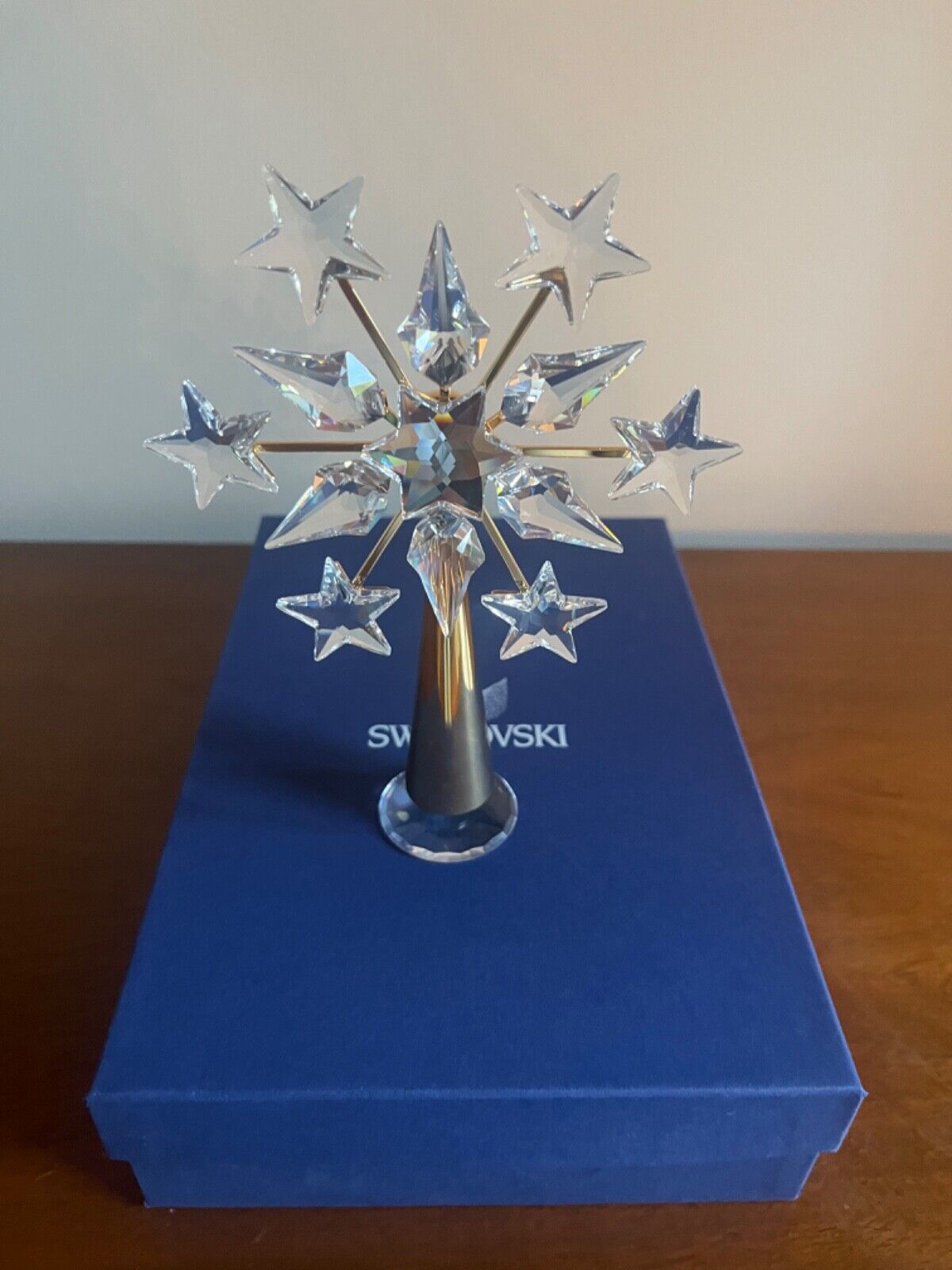 Swarovski Crystal Star Tree Topper Gold Plated 632785 In Original Box SDS