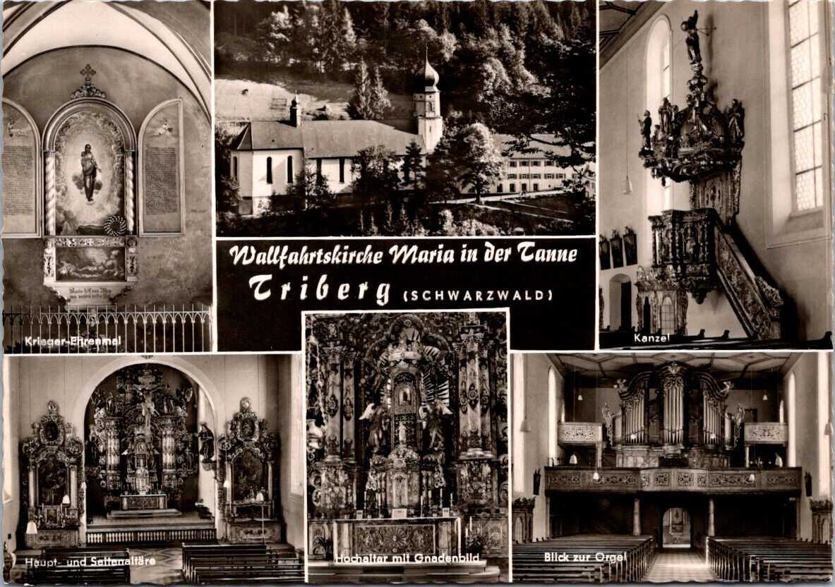 Wallfahrtskirche AUSTRIA Maria in Der Tanne Triberg Schwarzwald RPPC Postcard
