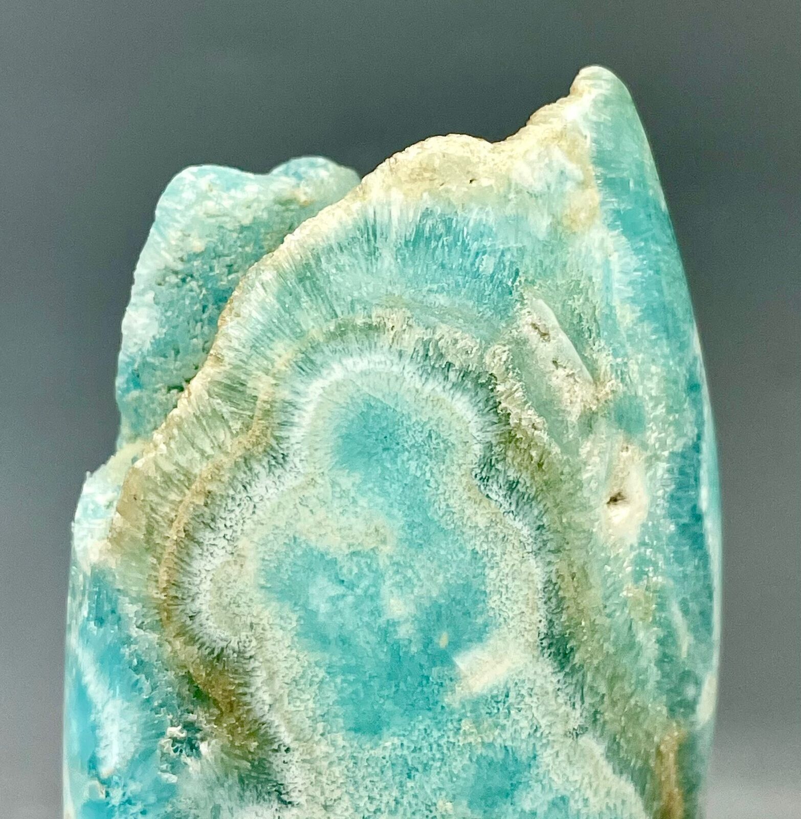 115 Gm Amazing Shape Polished Aragonite Crystal Healing PalmStone@ Afghanistan