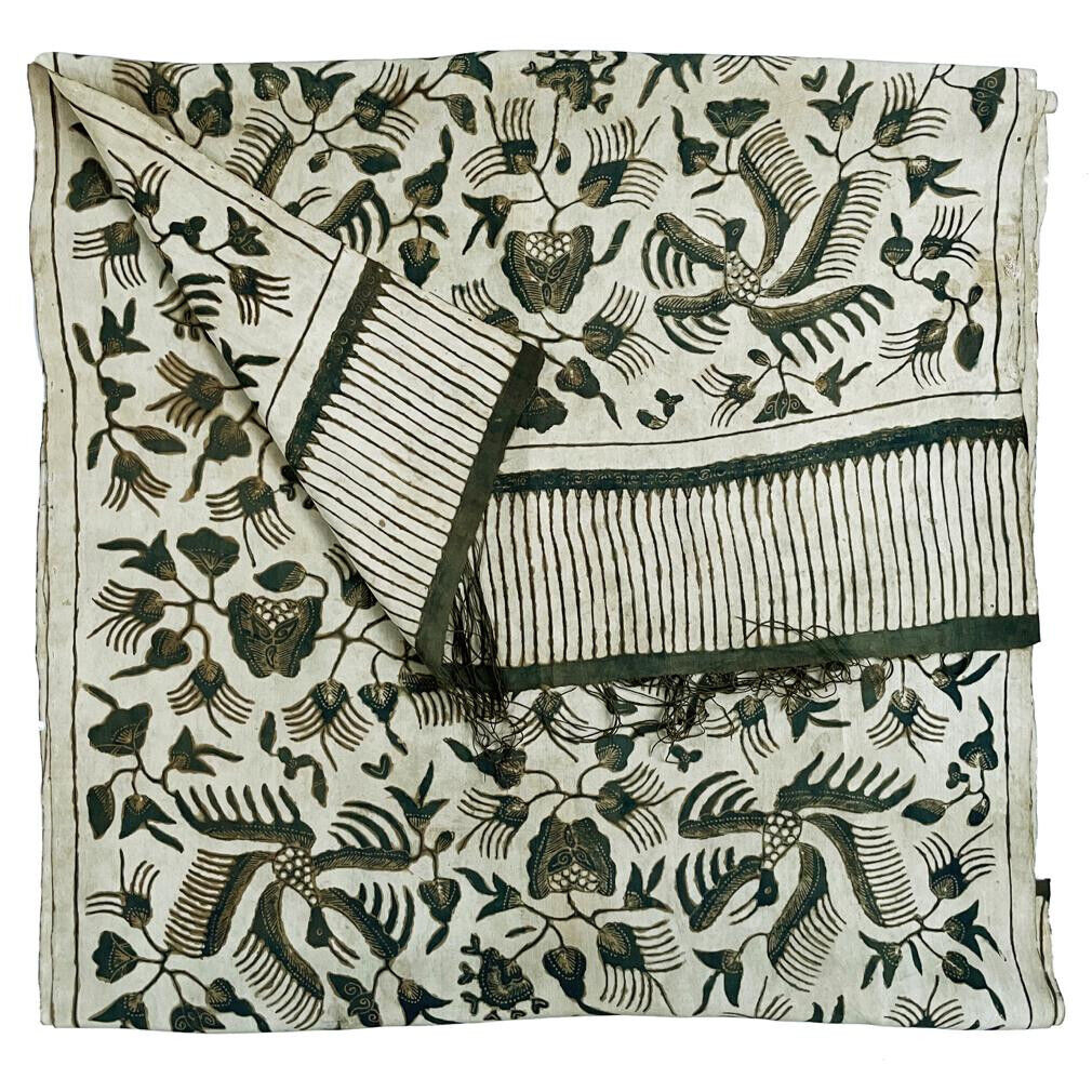 Antique Javanese Silk Batik Textile (Slendang)