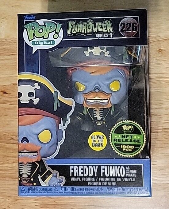 Funkoween Pop Digital Freddy Funko Zombie Pirate Glow GITD #226 In Hand Limited 