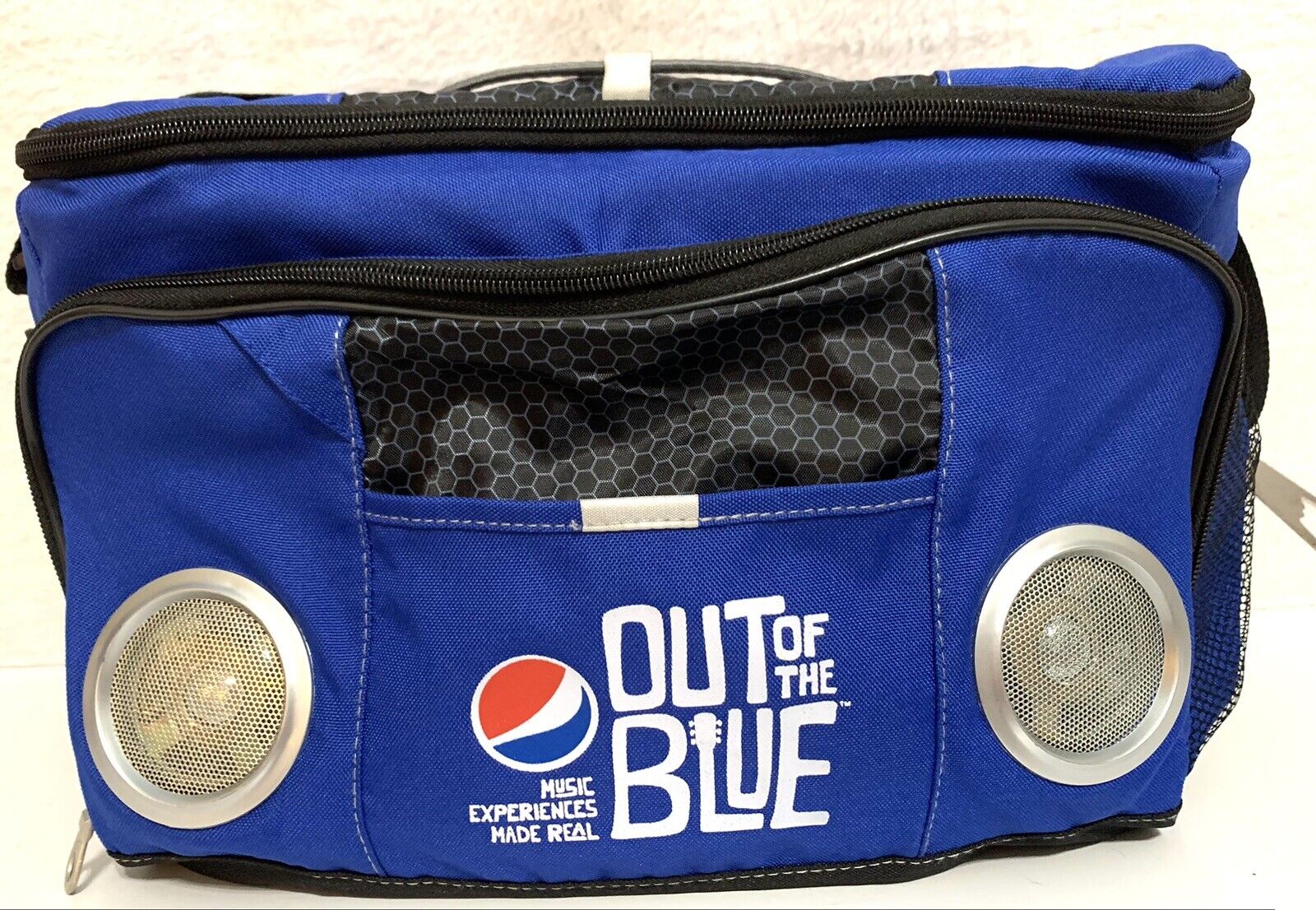 Rare Collectible Vintage Pepsi Promotional Soft Side Cooler With SPEAKERS