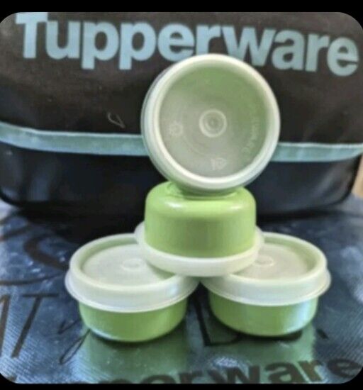 Tupperware SMIDGETS Green w/Sheer Seals ~ Mini 1 oz Containers ~ New