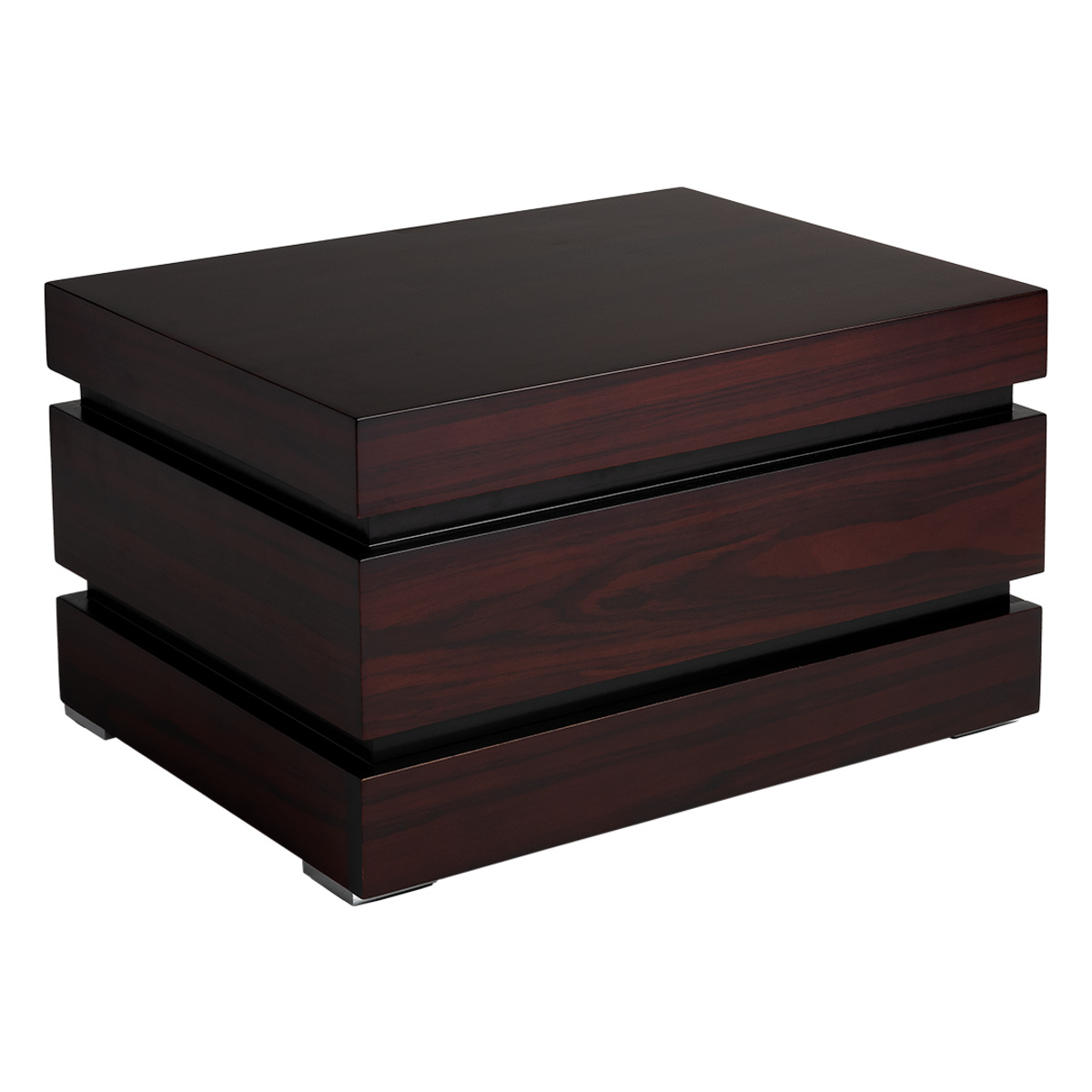 Humidor Supreme® Madison Features a Warm Rosewood Finish, 60-130 Cigar Capacity