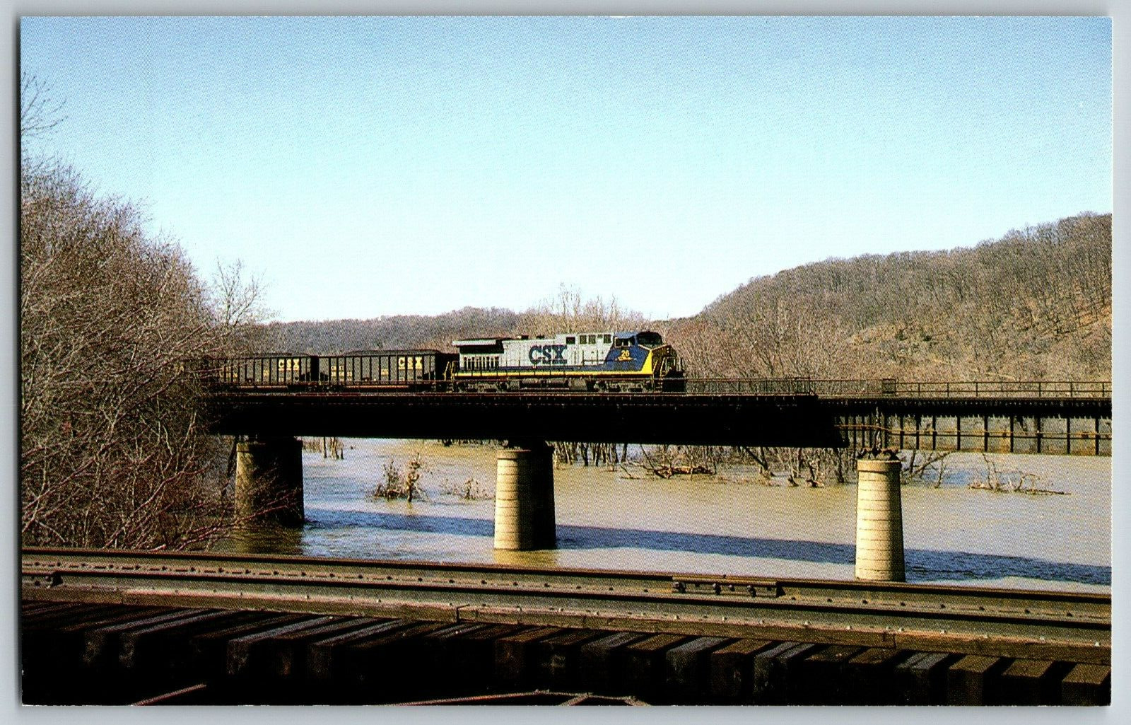 Harpers Ferry, WV - CSX AC4400 CW #26 - Train, Railroad - Vintage Postcard