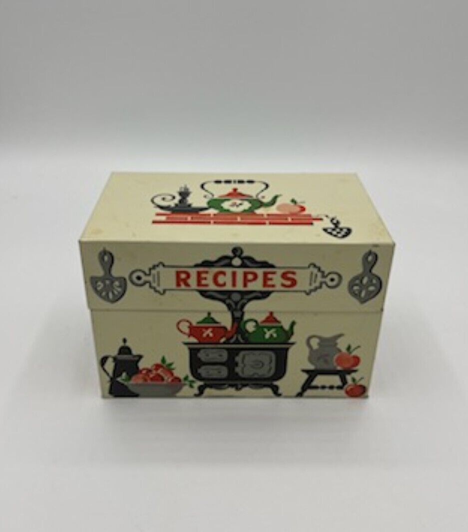 Vintage Stylecraft Stove Recipe Box ( No Original Cards)