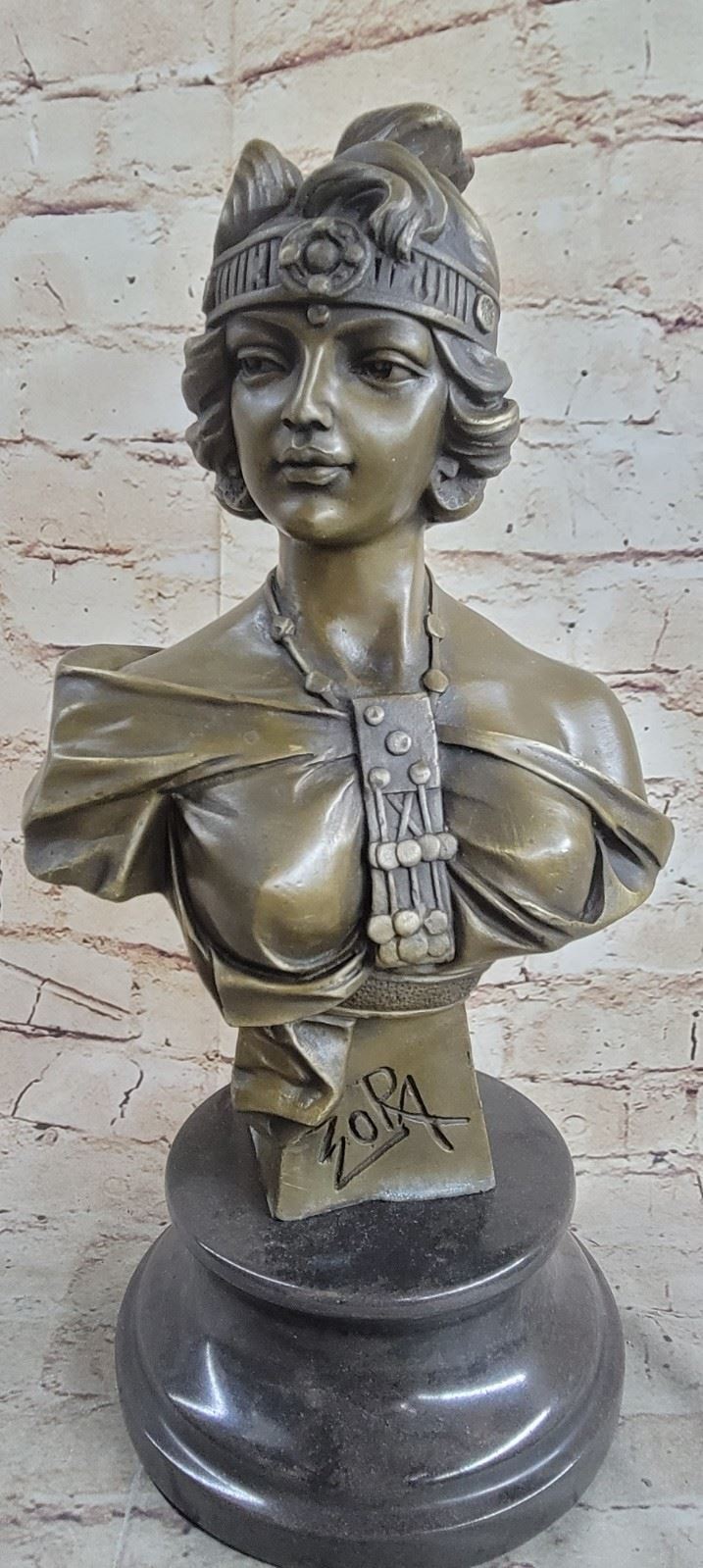 French Bust Beautiful Woman by Villanis Hot Cast Bronze Medium Home Artwork Sale