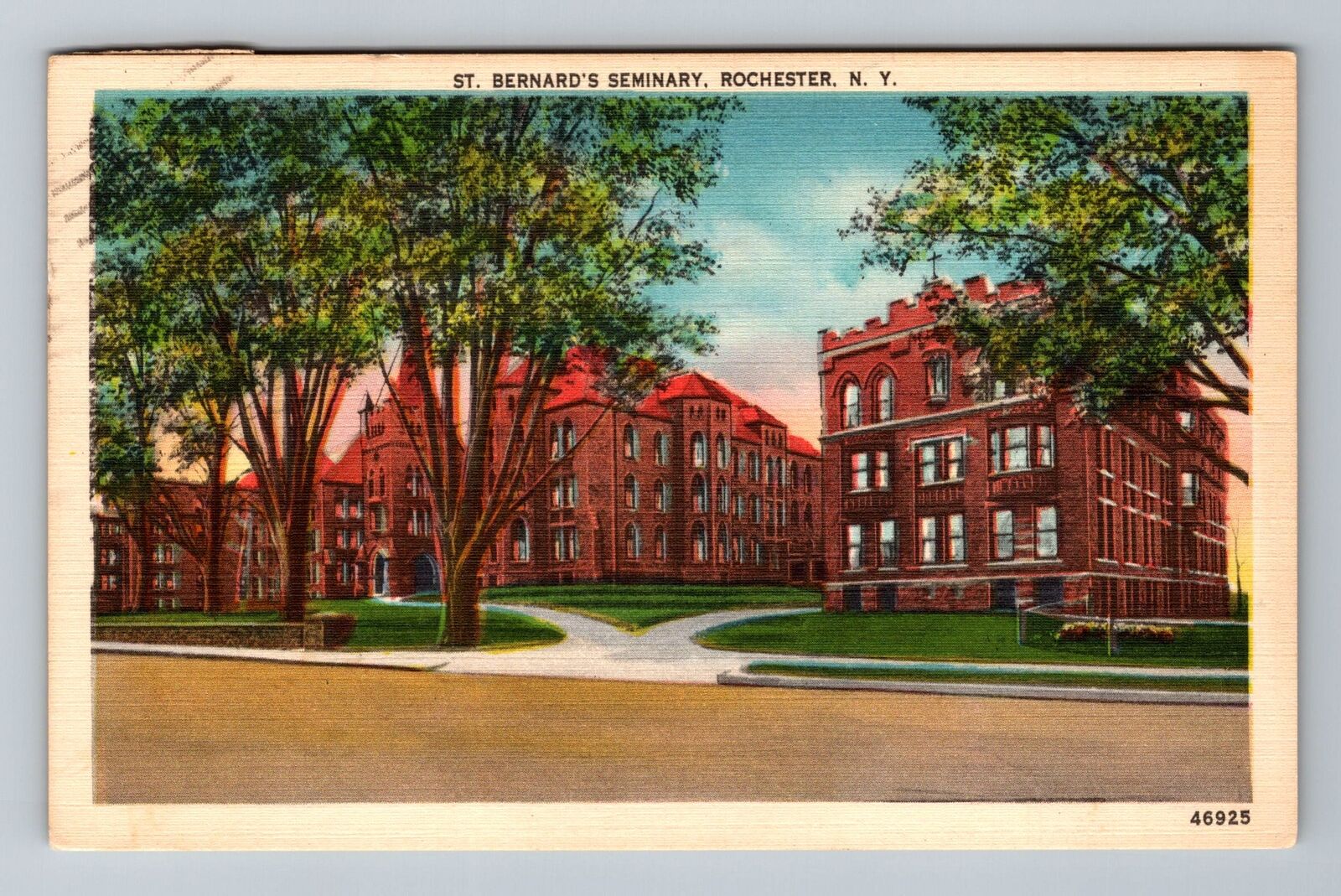 Rochester NY-New York St. Bernard's Seminary Antique Vintage c1953 Postcard