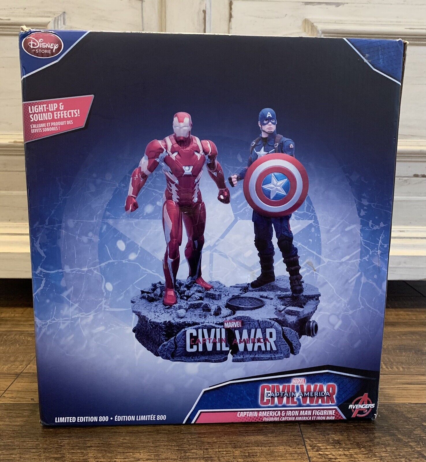 Marvel Disney Store Captain America Iron Man Figure Set Civil War Limited LE 800