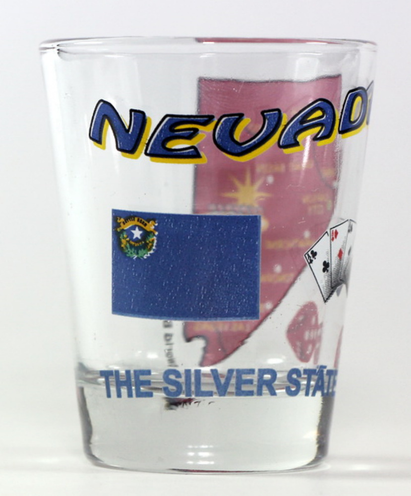 NEVADA THE SILVER STATE ALL-AMERICAN COLLECTION SHOT GLASS SHOTGLASS