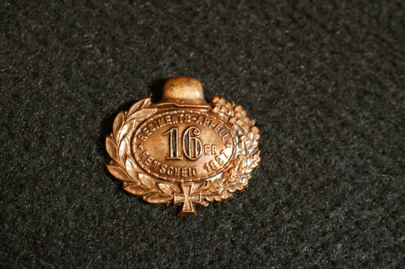 WWI Imperial German Army Veterans 1927 Regiments Appell Remscheid Lapel Pin RARE