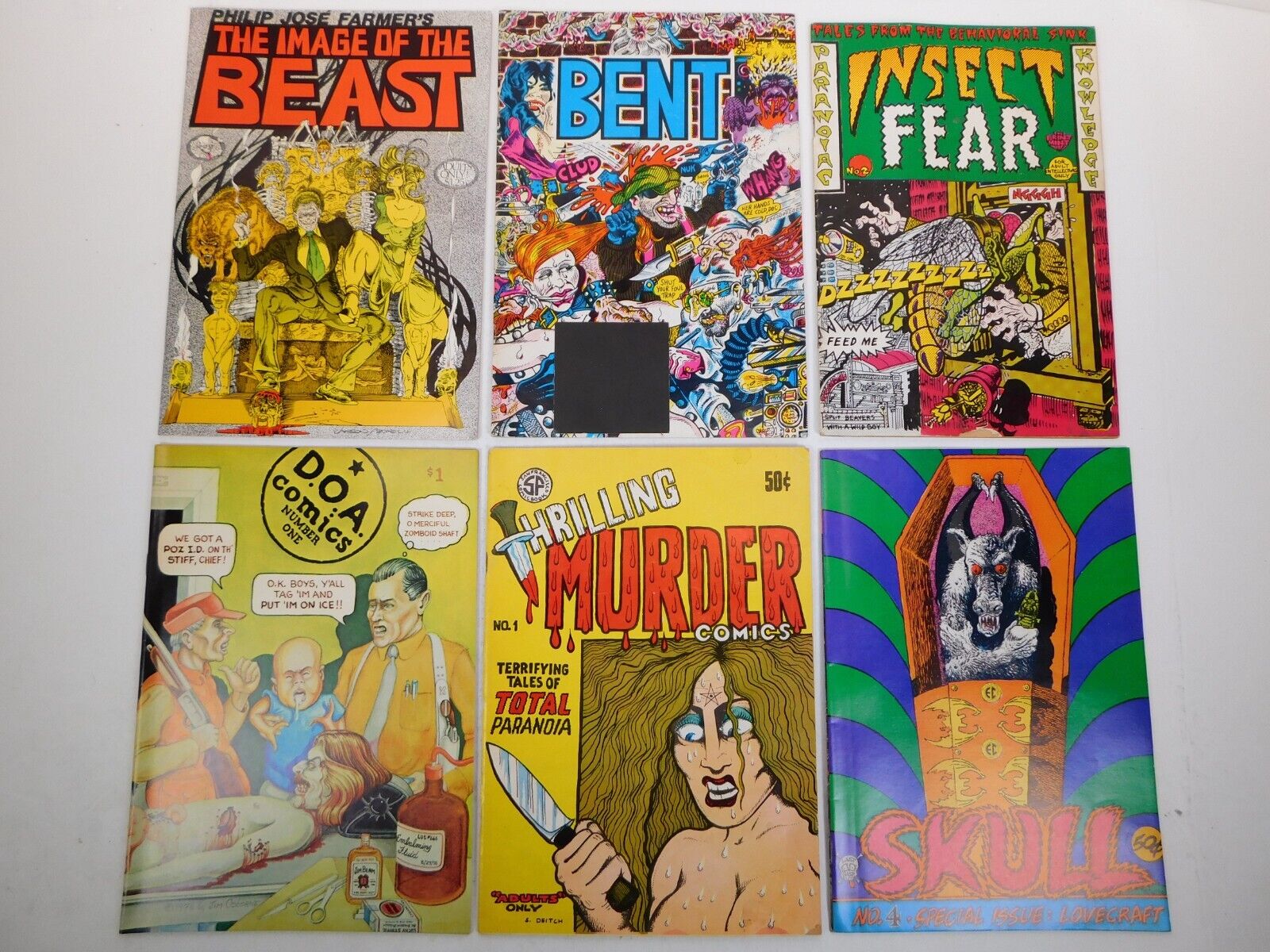Underground Comics Masters Of Horror Lot - Vintage Unread & Uncirculated Comix