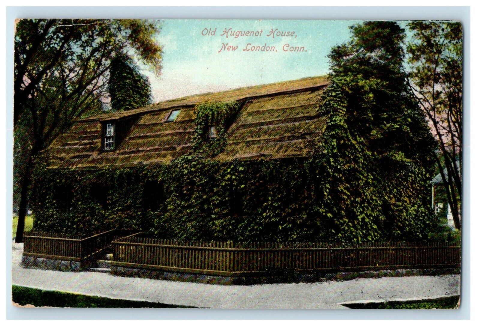 c1910\'s Old Huguenot New London Connecticut CT Unposted Antique Postcard