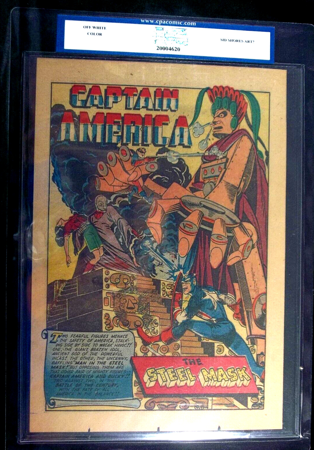 Captain America Comics #35 CPA 4.0 SINGLE PAGE #7/1 \