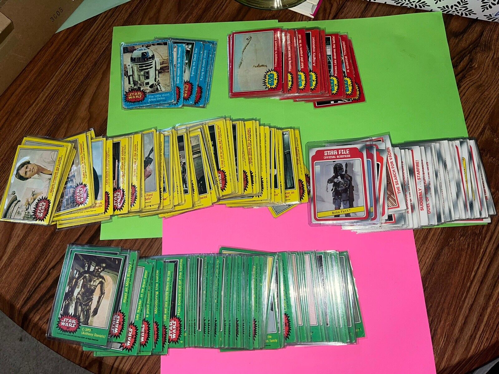 Vintage 1977-80 Star Wars Topps Trading Card Lot of 250+ Cards- POOR CONDITION