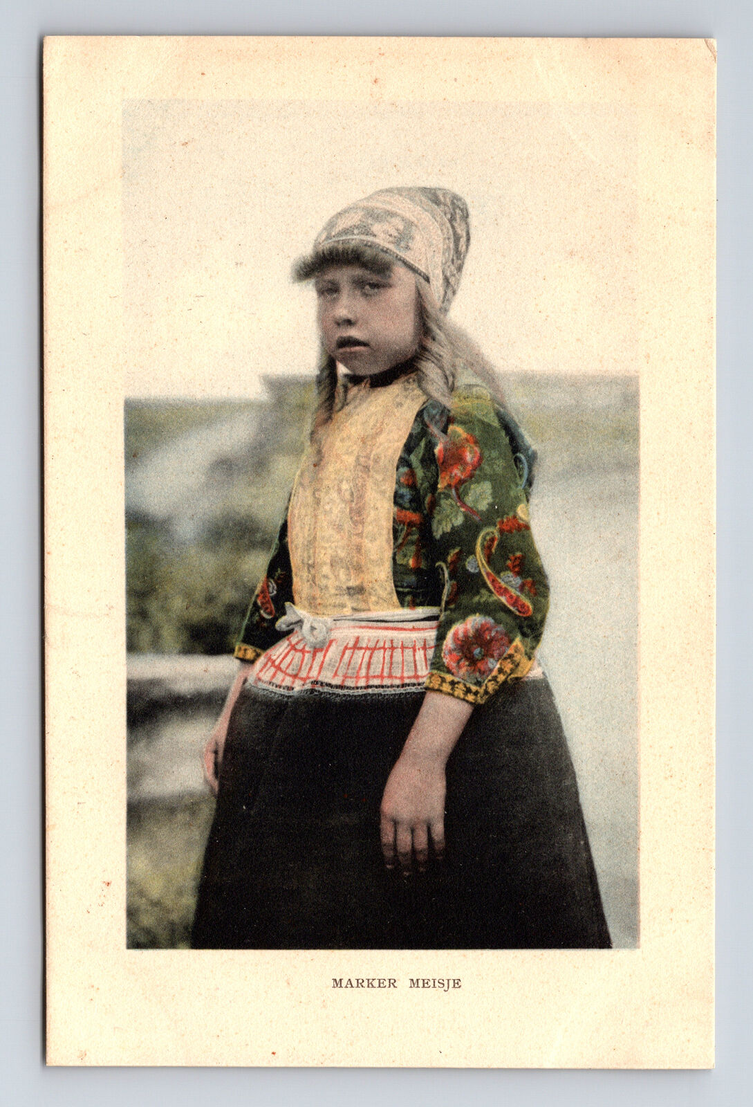 Marker Meisje Dutch Girl Traditional Dress Marken Holland Netherlands Postcard