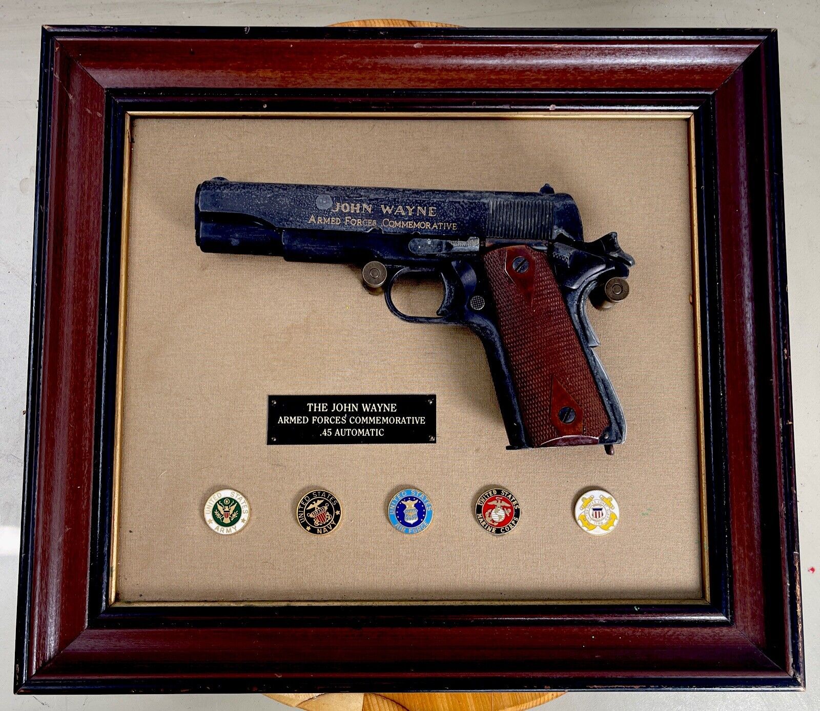 Franklin Mint John Wayne Armed Forces Commemorative Colt .45 Automatic Revolver