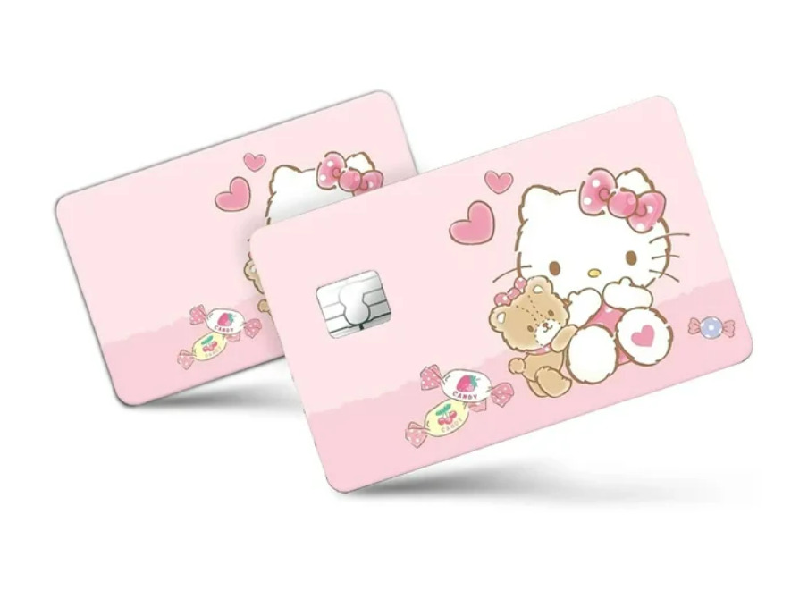 Sanrio Hello Kitty Credit Card Smart Sticker Skin Precut Small Chip Debit Bank