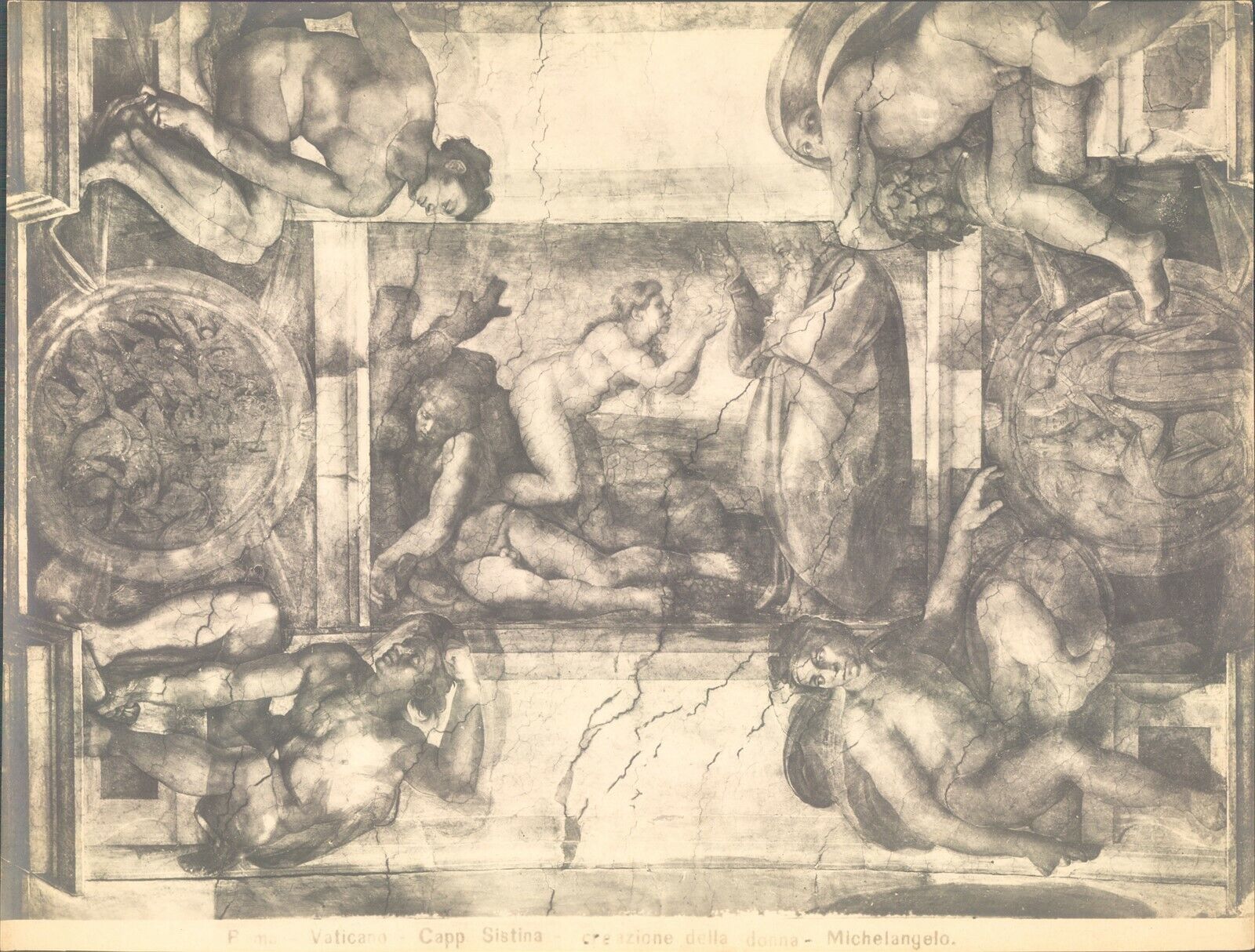 GA85 Original Photo SISTINE CHAPEL MASTERPIECE Michelangelo Italian Renaissance