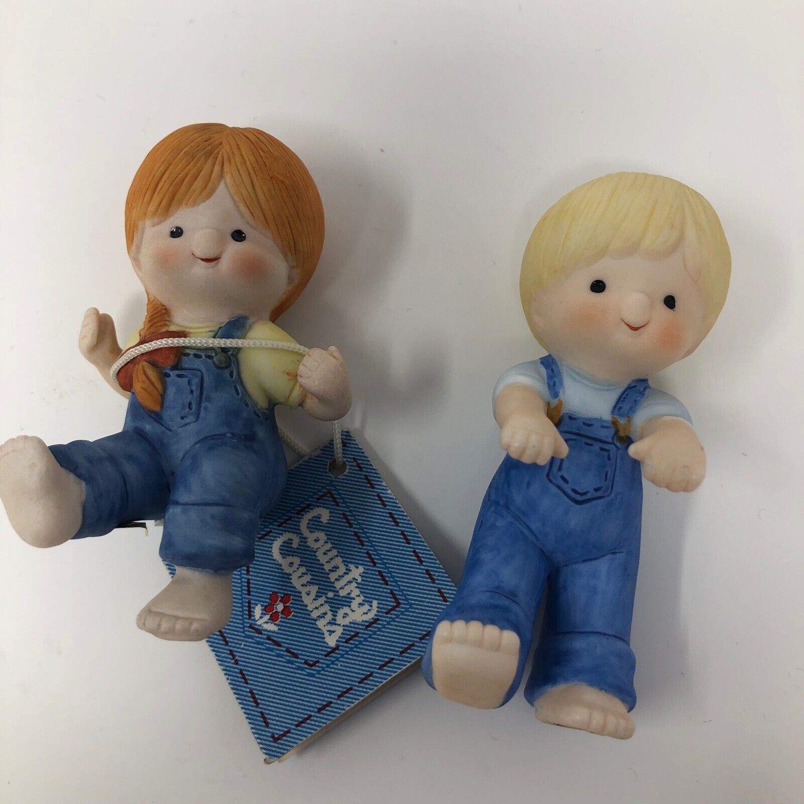 Enesco Vintage Country Cousins Figurines Katie & Scooter