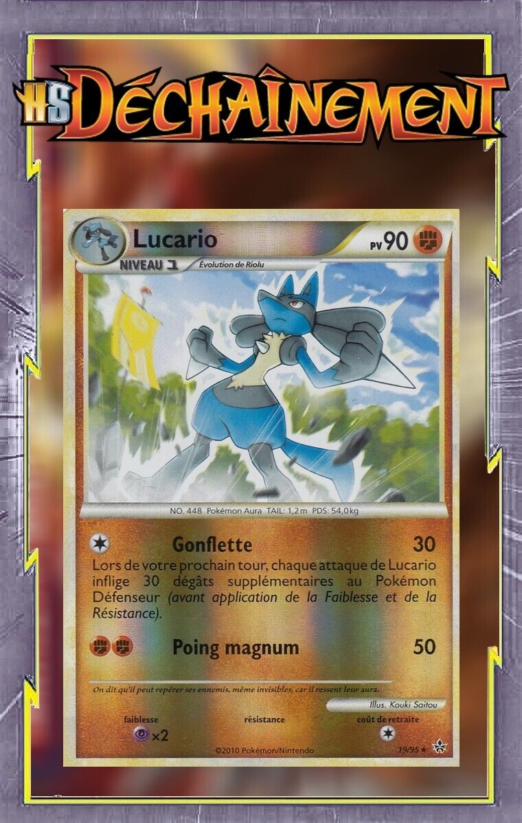 Lucario Reverse - HS02:Unleashing - 19/95 - French Pokemon Card