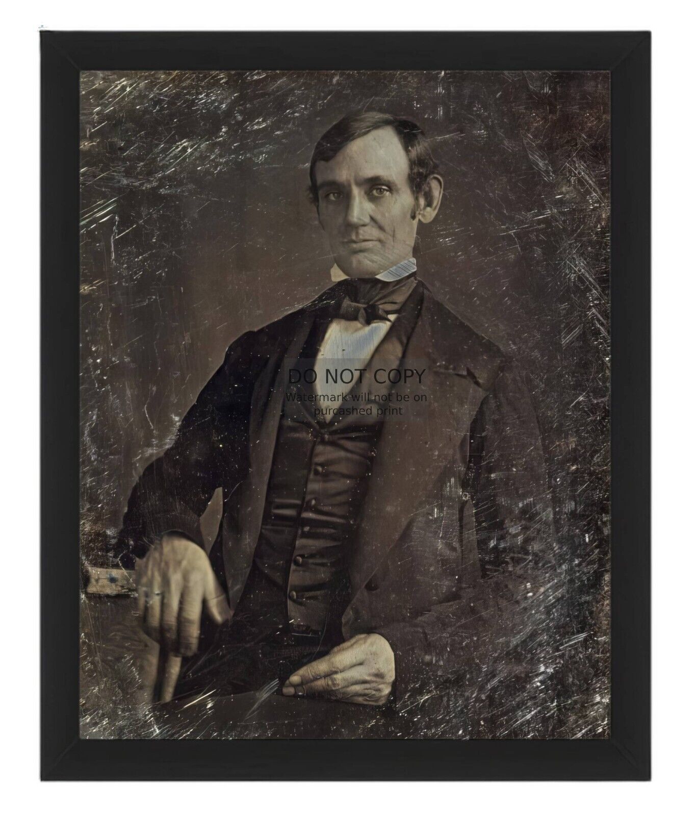 PRESIDENT ABRAHAM LINCOLN FIRST KNOWN PHOTOGRAPH 1846 8X10 FRAMED PHOTO