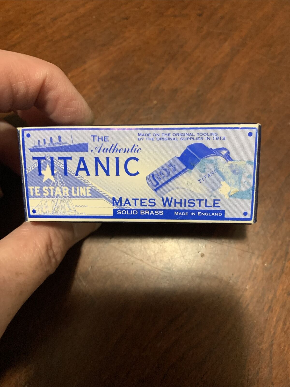 The Authentic TITANIC MATES WHISTLE Certificate of Authenticity MADE IN ENGLAND
