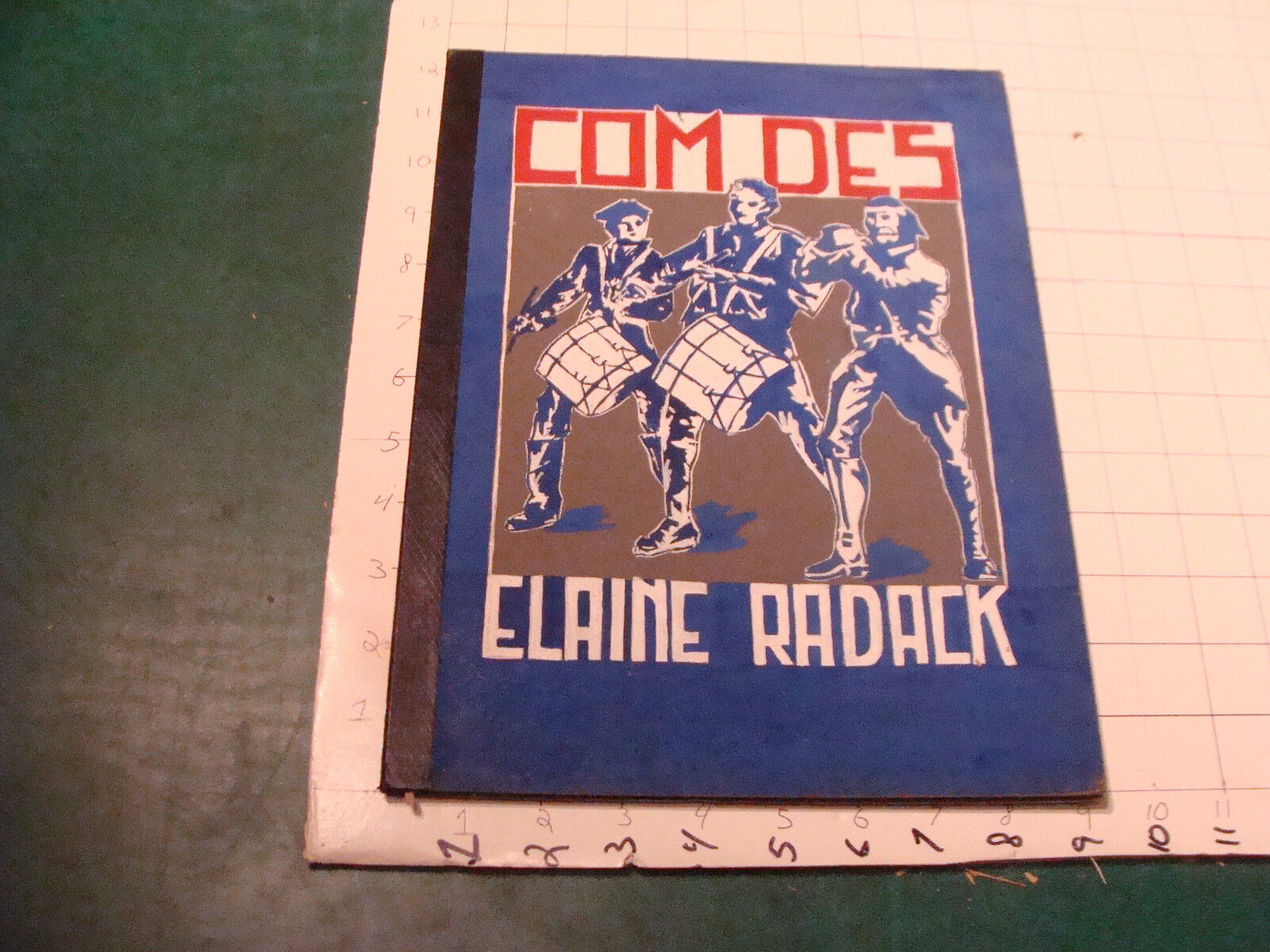 vintage origianl Art Work - Folder RED WHITE BLUE comdes elaine radack TEXAS 