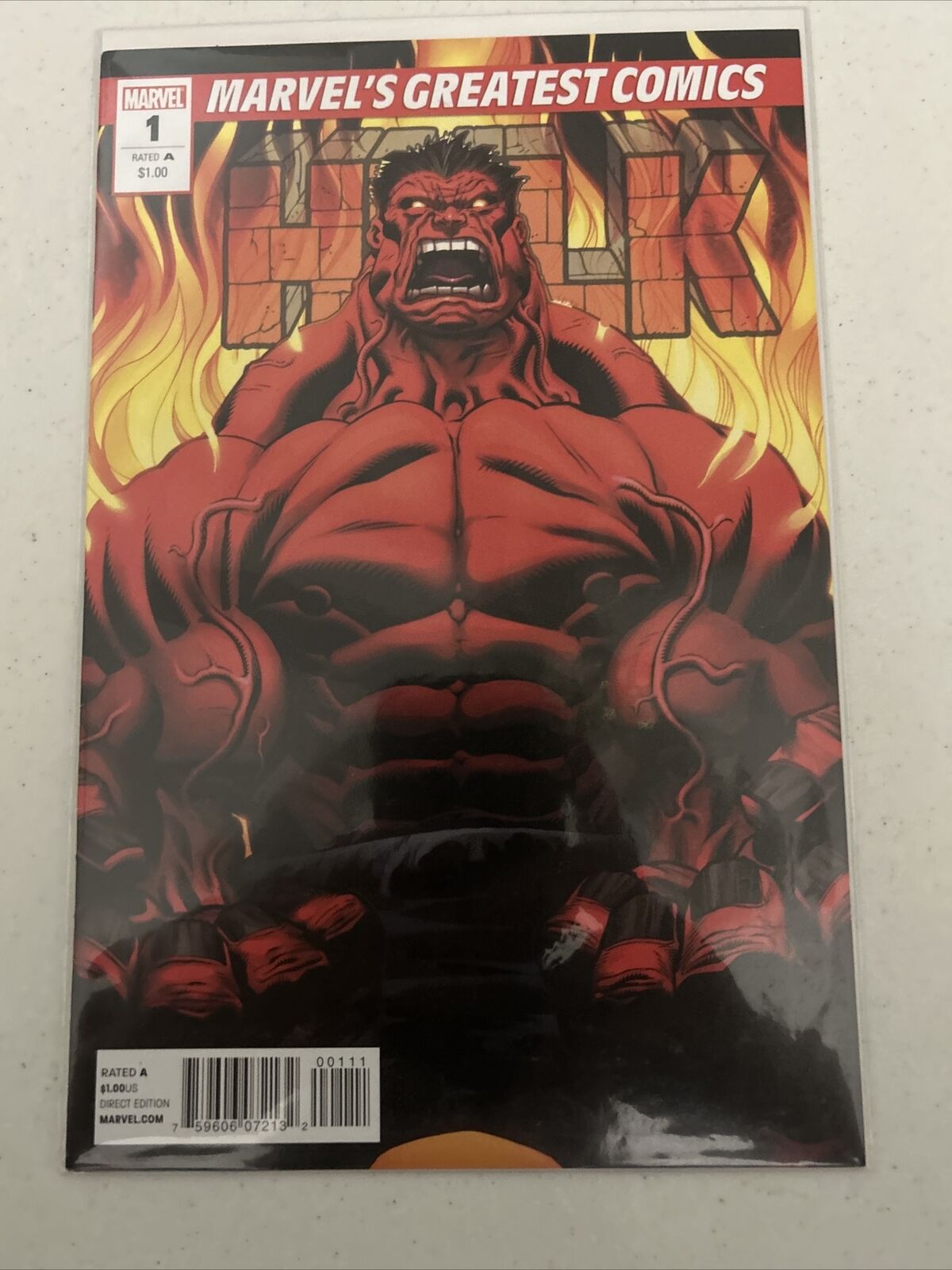 Marvels Greatest Comics Red Hulk #1 1st Cover Red Hulk Marvel Comics