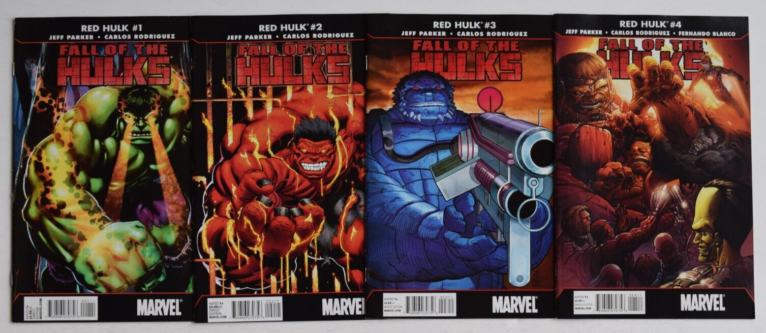 FALL OF THE HULKS RED HULK  (2010) 4 ISSUE COMPLETE SET #1-4 MARVEL COMICS