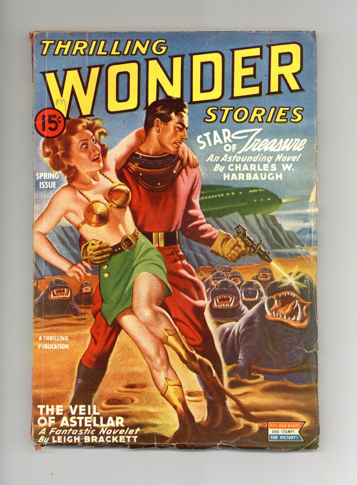 Thrilling Wonder Stories Pulp May 1944 Vol. 25 #3 FN