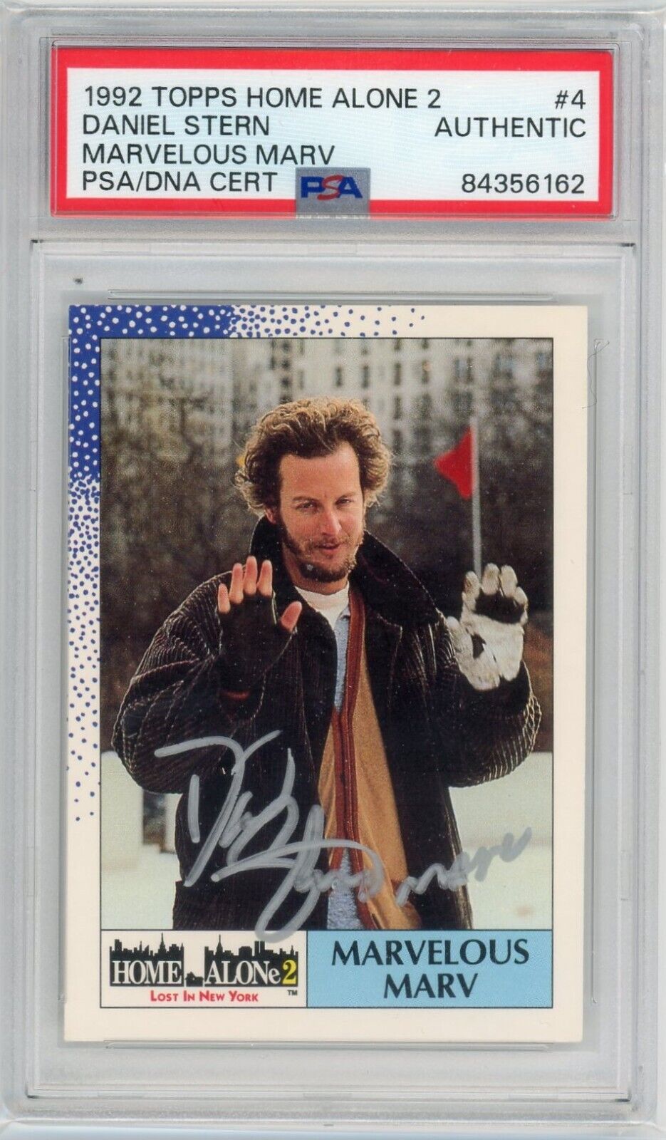 Daniel Stern as Marv 1992 Topps Home Alone 2 Rookie #4 Autograph PSA