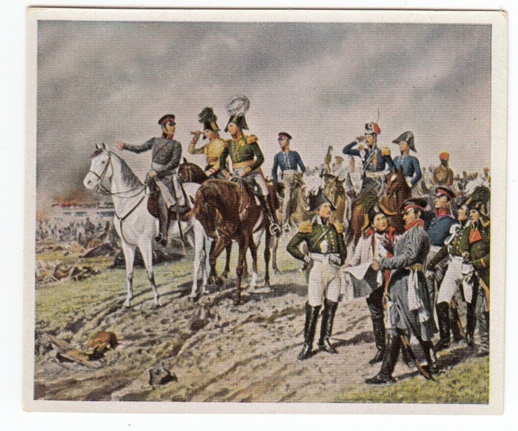 1935 Trade Card BATTLE OF LEIPZIG War of the Sixth Coalition Napoleonic Wars
