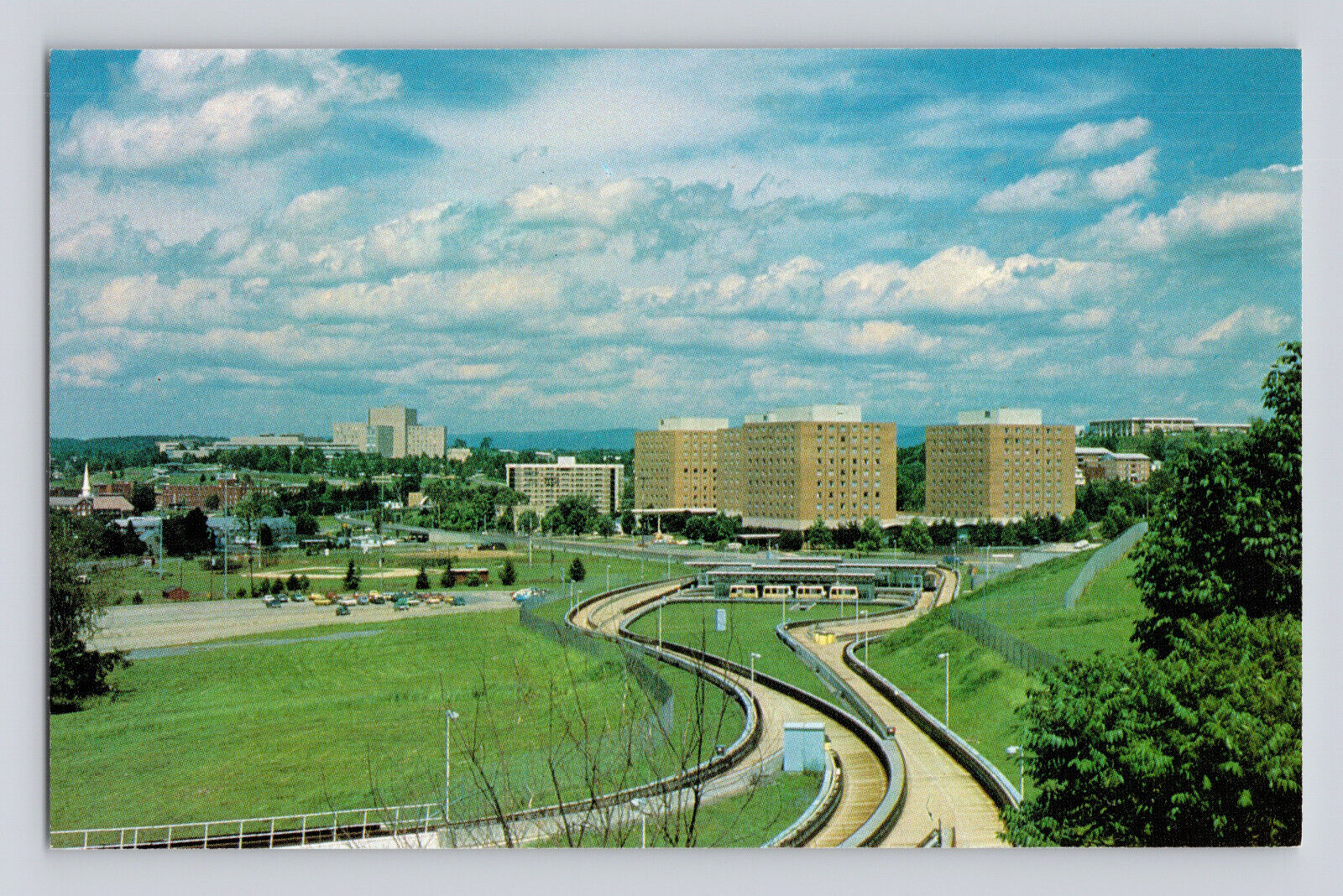 Postcard West Virginia Morgantown WV University Dorm 1960s Unposted Chrome