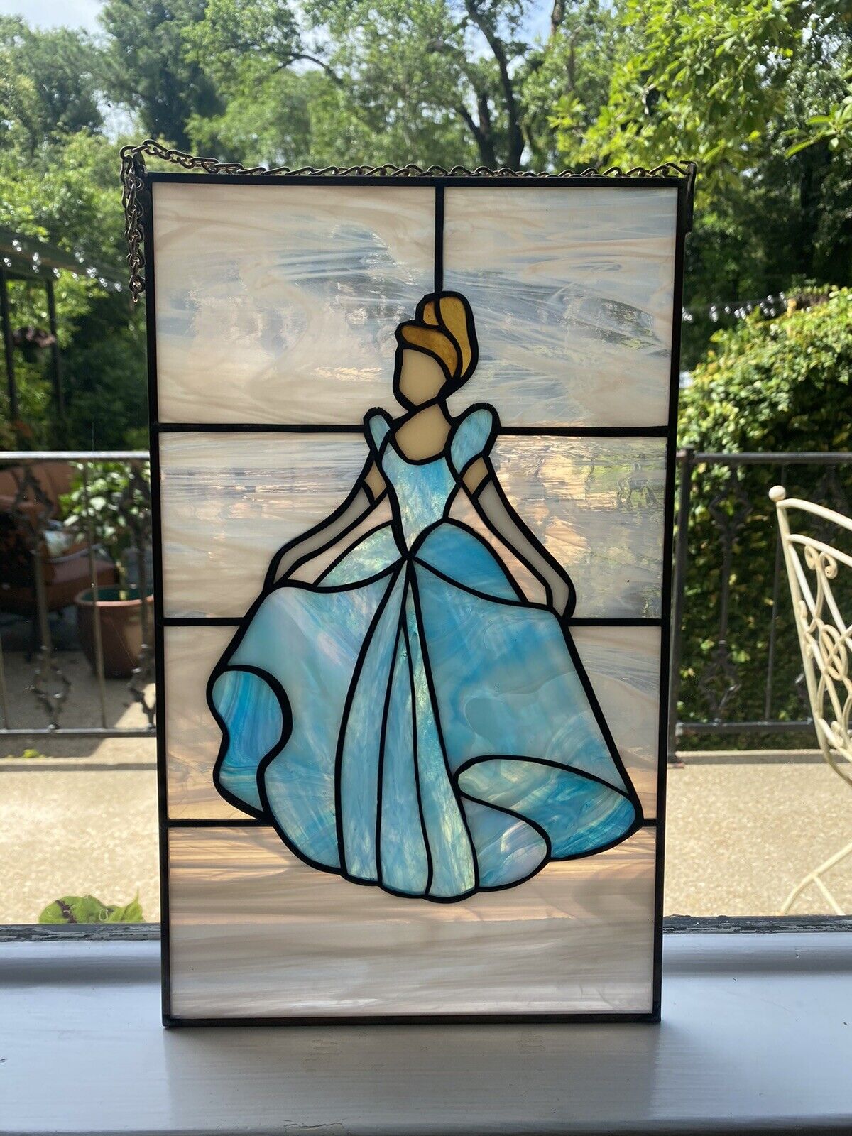 Disney’s Cinderella Stained Glass Wall Art Hanging ***RARE FIND***