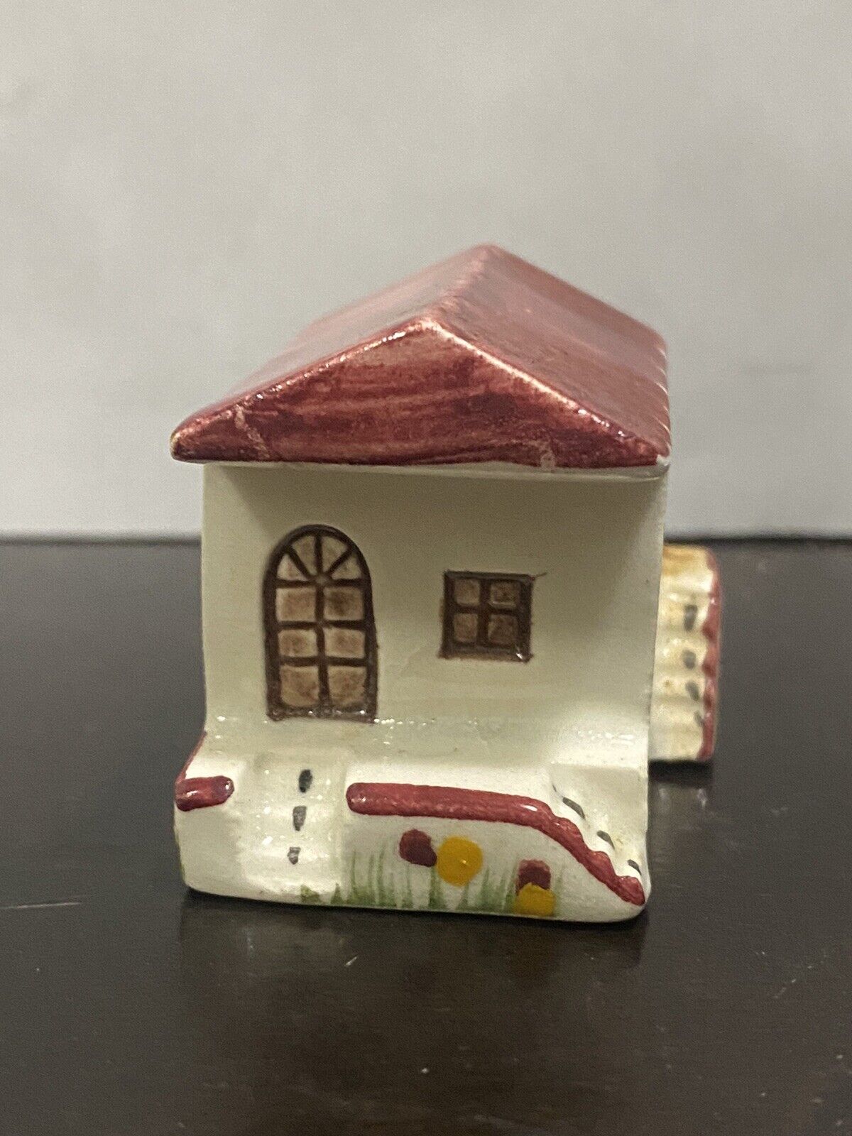 Vintage Handmade Solid Pottery Ceramic Spanish Church Building House Miniature