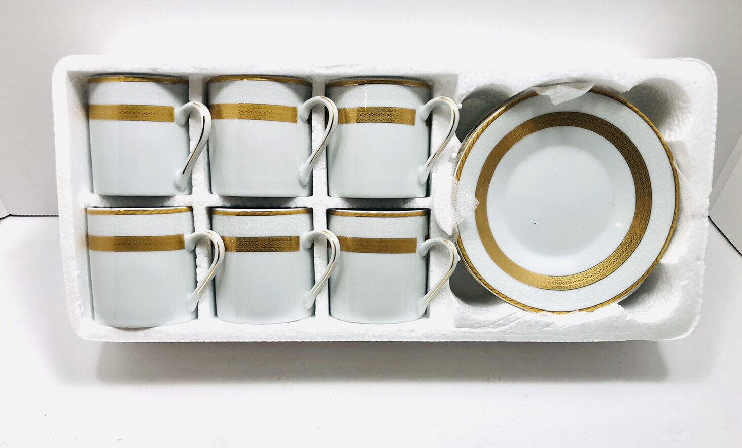 Casati Fine Porcelain 12pcs Mini Cup & Saucer Set, 6 & 6 Cups/ Saucer