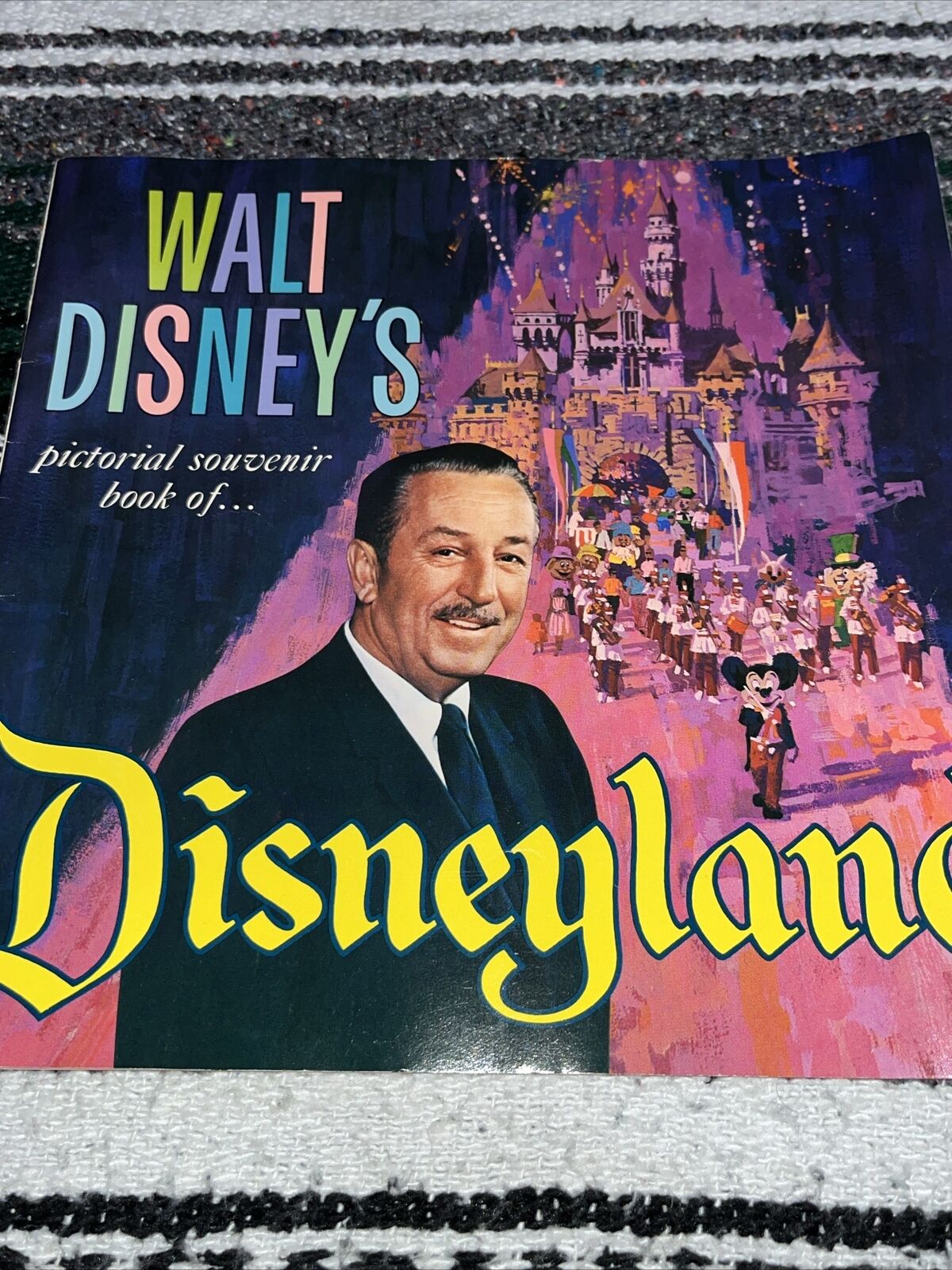 Vintage Walt Disney Pictorial Souvenir Book of Disneyland  1965 Park Guide Rare