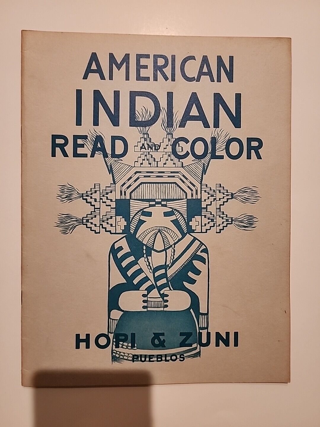 1948 American Indian Read and Color Hopi & Zuni Pueblos New Mexico Coloring Book