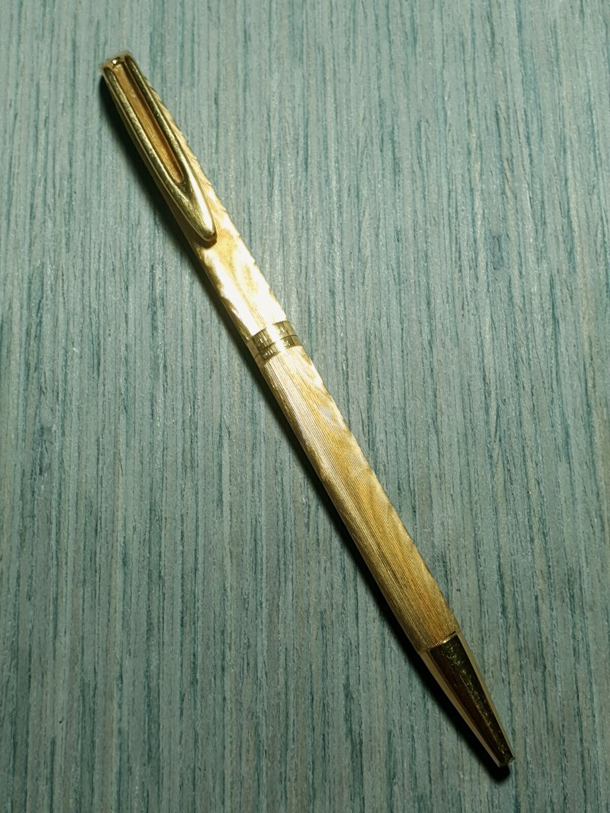 RARE VINTAGE WATERMAN CF PLAQUE OR G FINE LINED BALLPOINT PEN-FRANCE MADE