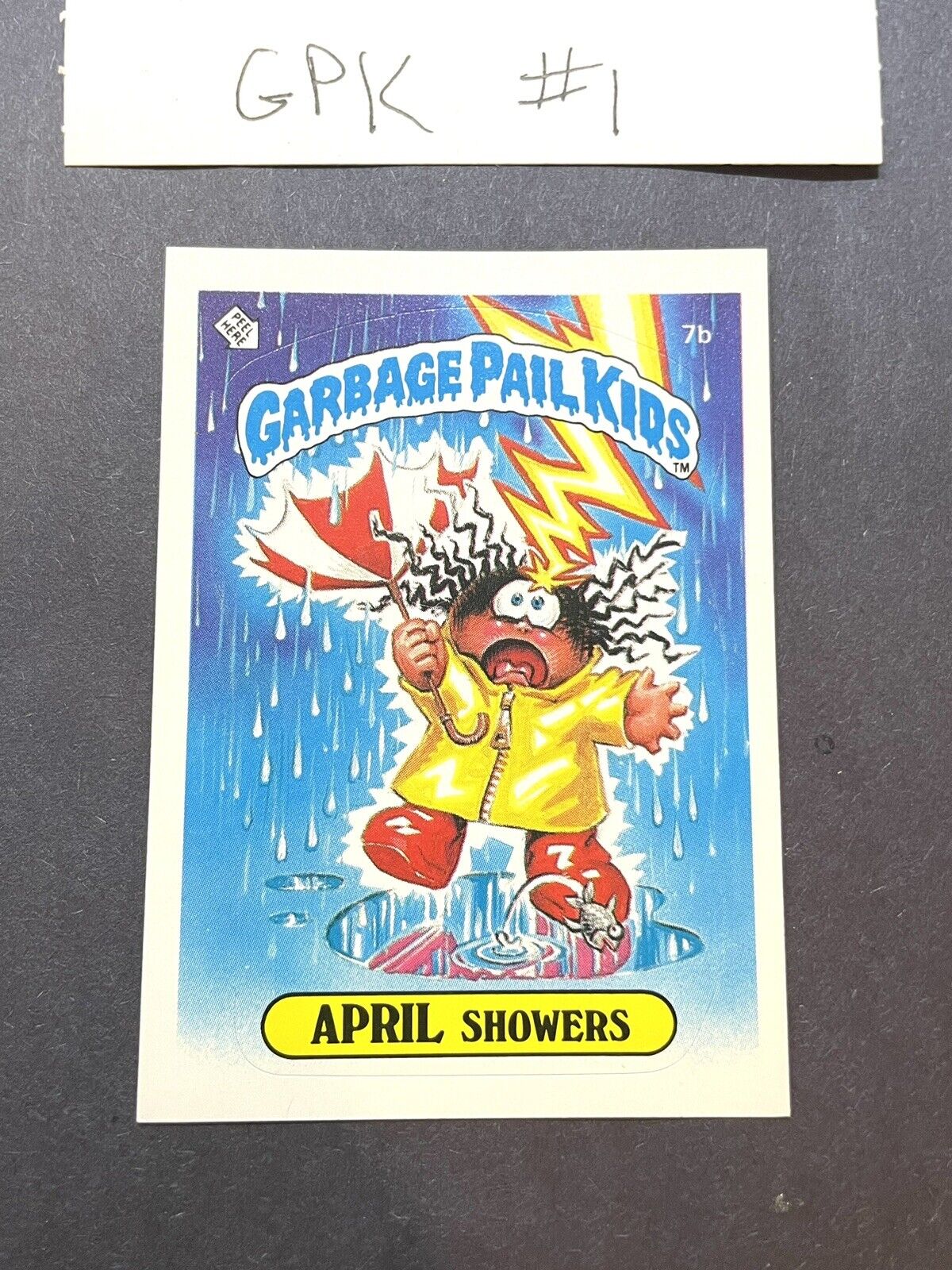 April Showers 1985 Topps GPK Garbage Pail Kids OS1 Series 1 7b - Glossy - NM/M