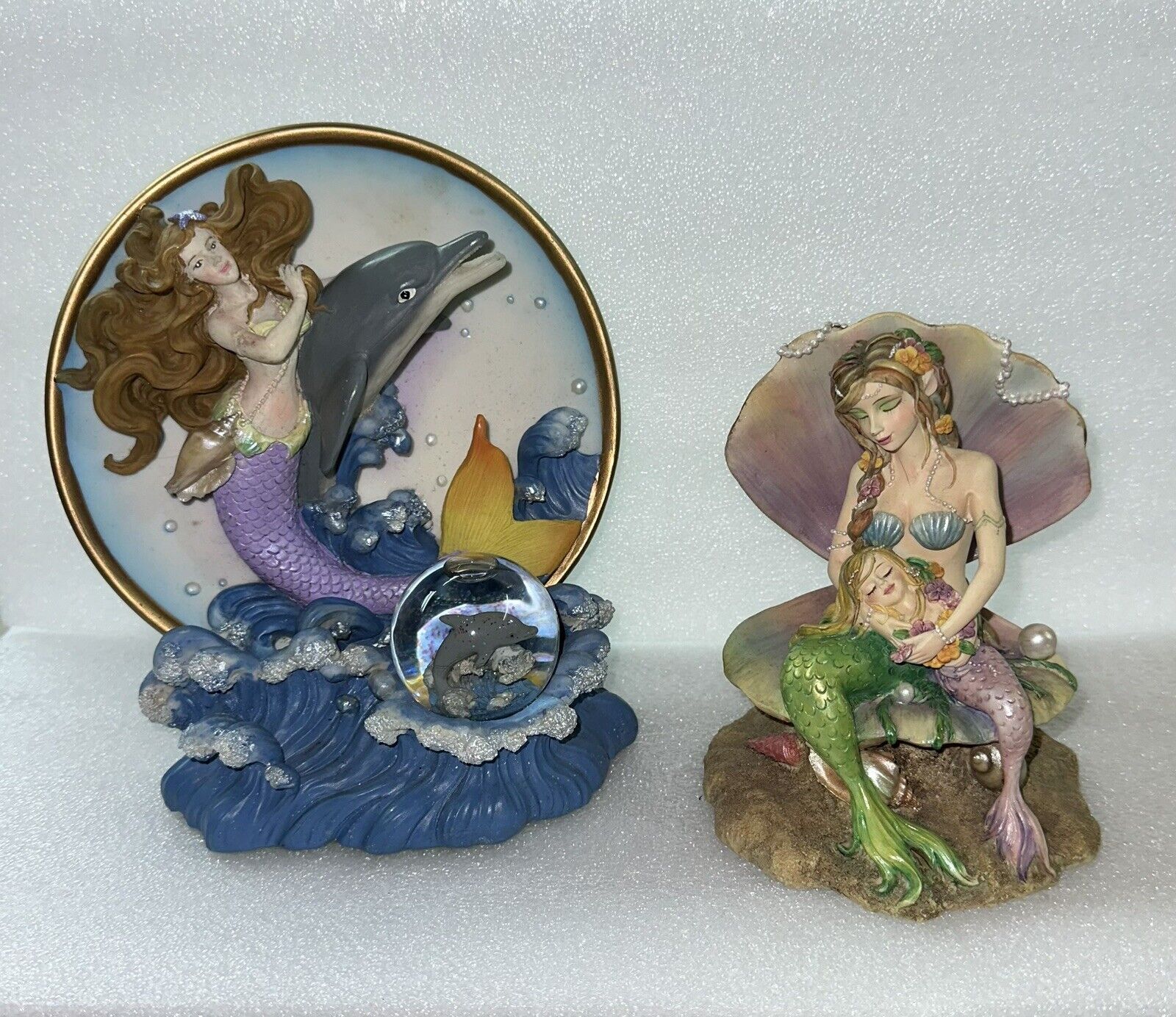 Dragonsite Mother's Love Mermaid child Siren figurine Linda Biggs LIMITED #1333