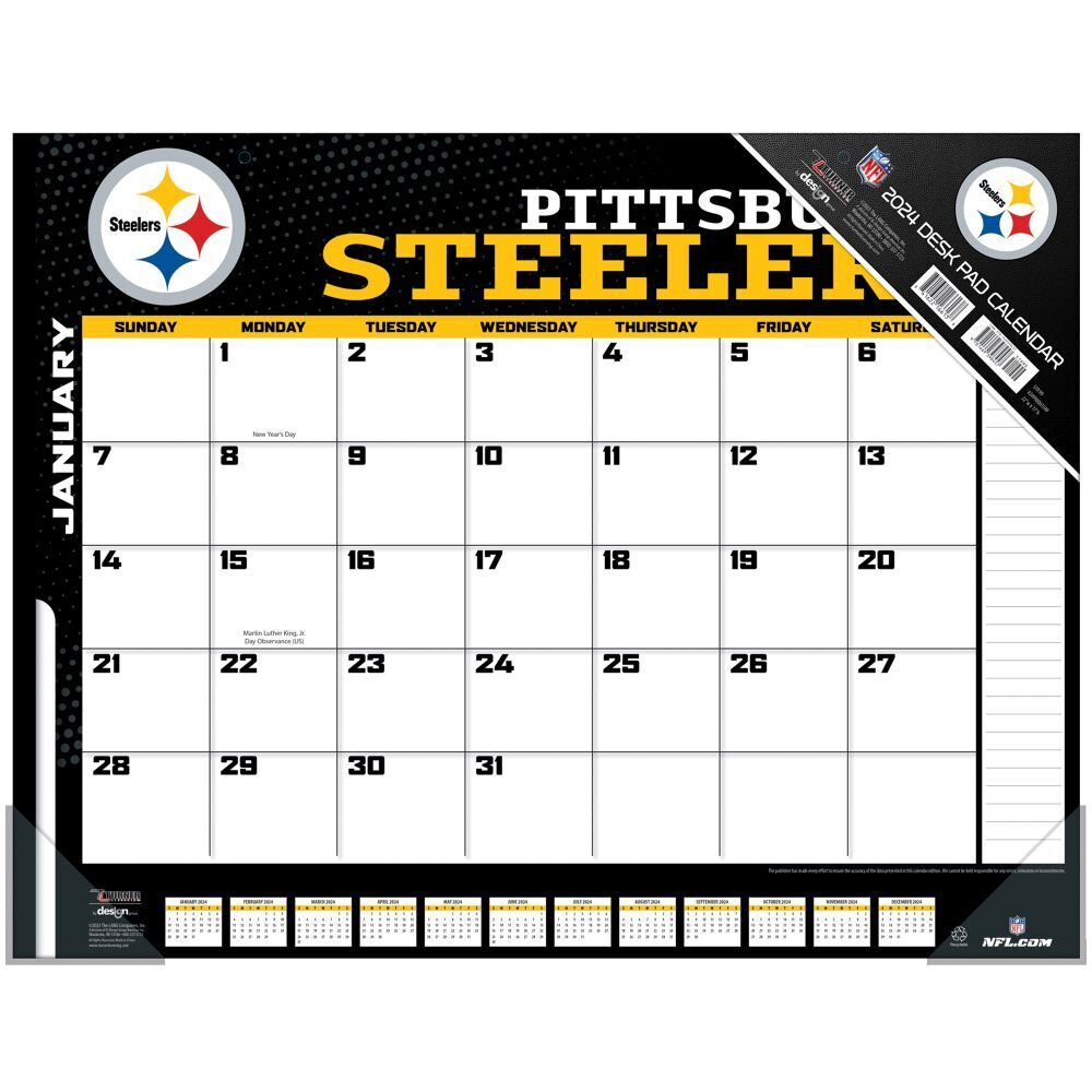 Turner Licensing,  NFL Pittsburgh Steelers 2024 Desk Pad