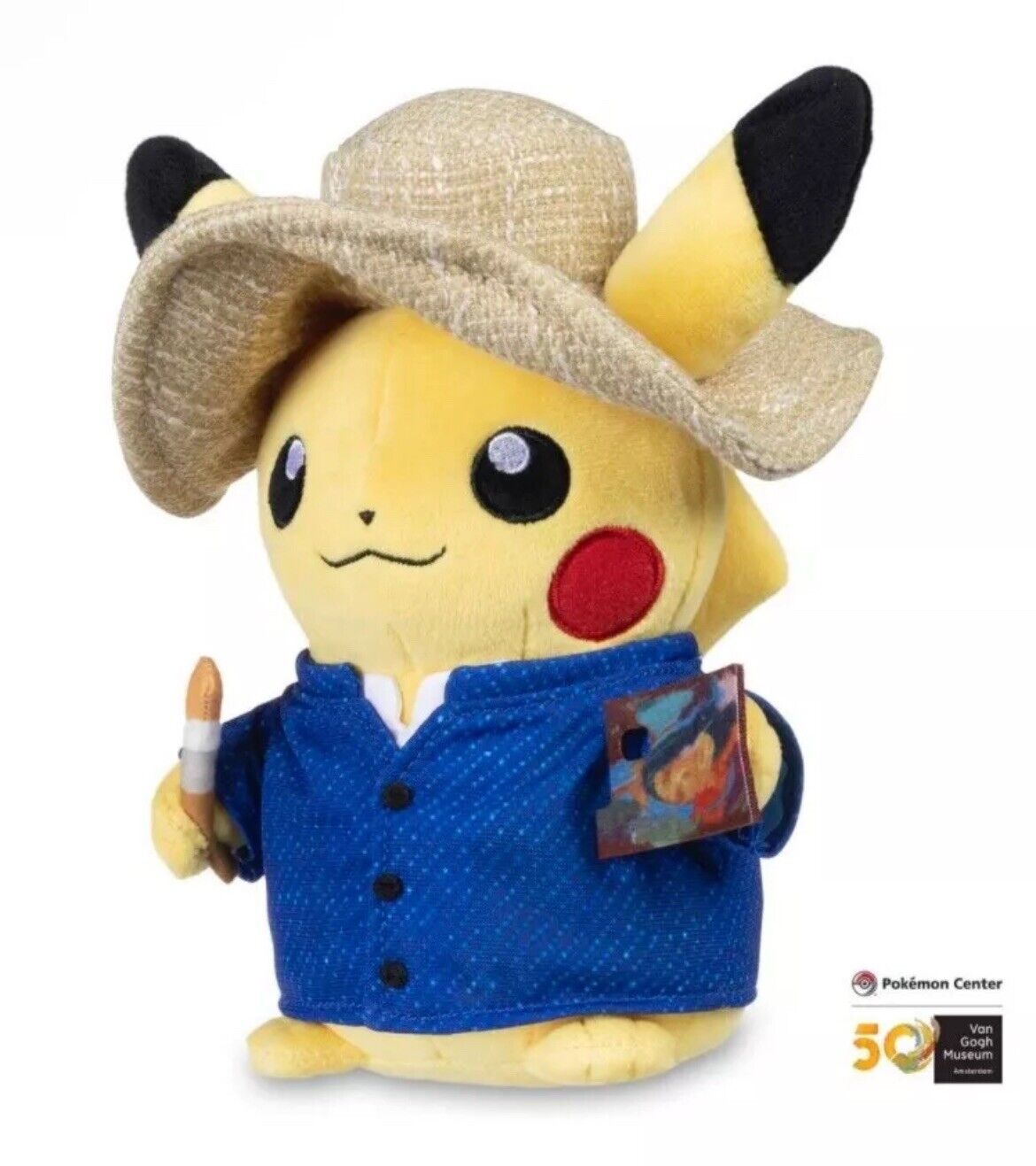Pokémon Center × Van Gogh Museum: Pikachu Plush 7 ¾ In. - Sealed And In Hand