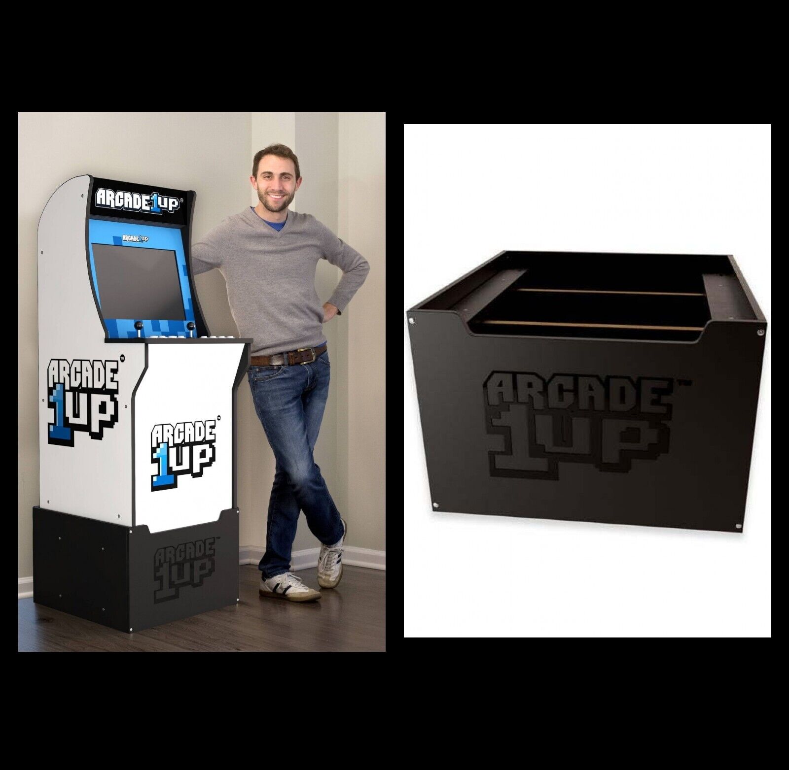 Arcade1Up Branded Riser, 1FT, Black