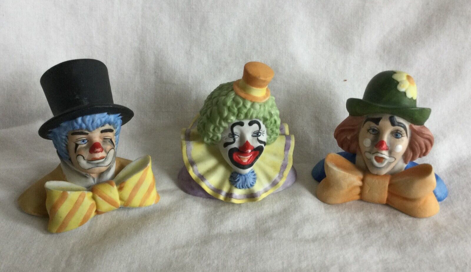 Lot of 3 Vintage 1984 RECO Clown Collection Curly Scamp Bow Jangles McClelland
