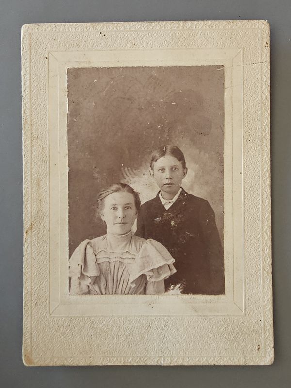 Late 1800s   Studio Photograph   Mother and Son
